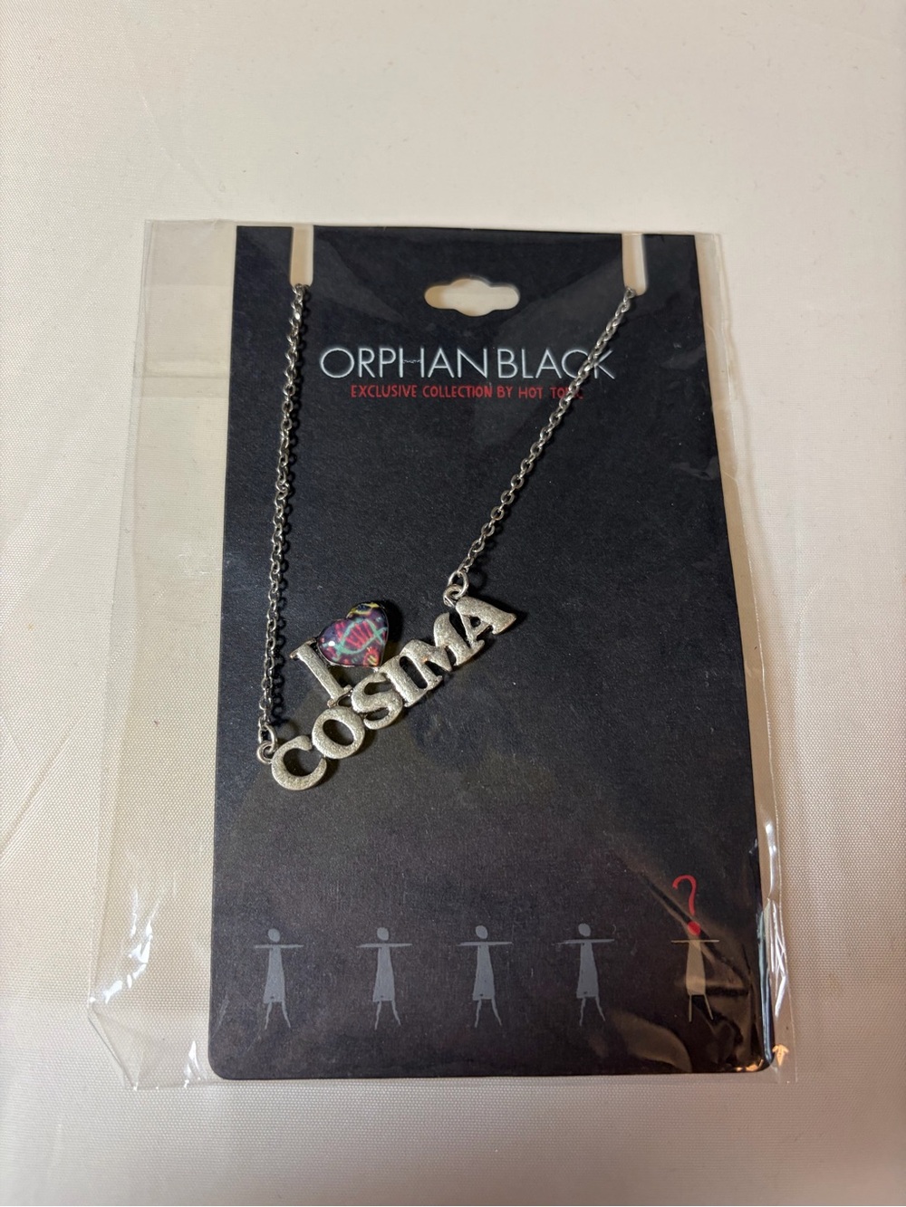 Hot Topic Exclusive BBC Orphan Black‎ 'I Heart Cosima' necklace